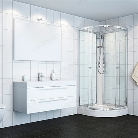 vikingbad 90x90x210 sølv- klar